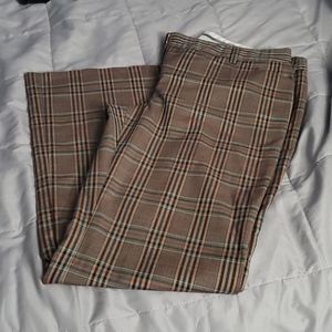 EXPRESS Editor Plaid Flare Trouser Pants size 12